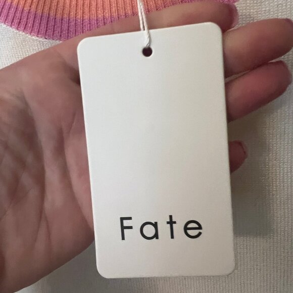 NWT Women's Fate Cream Sweater with Decorative Sleeves - Medium - Picture 3 of 3